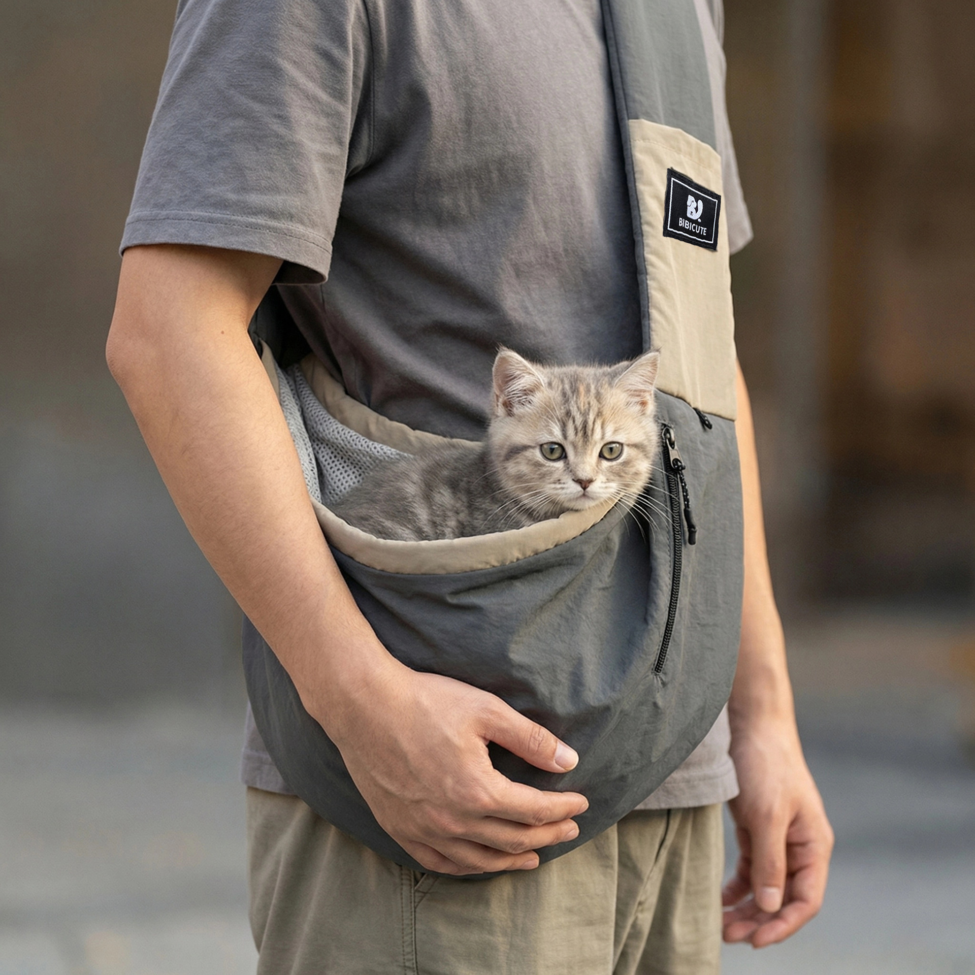 2612# nylon waterproof pet bag dark gray