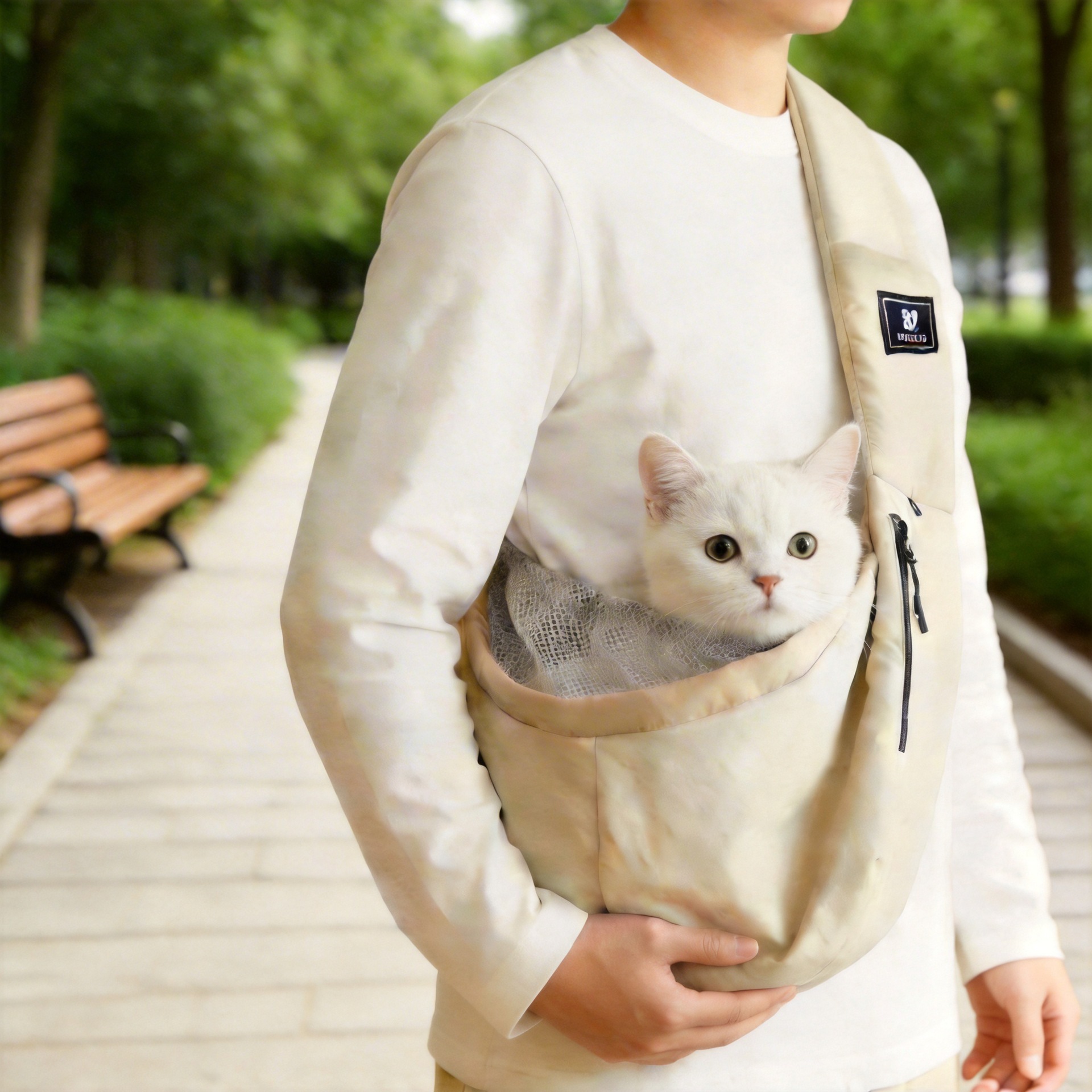 2612# nylon waterproof pet bag beige