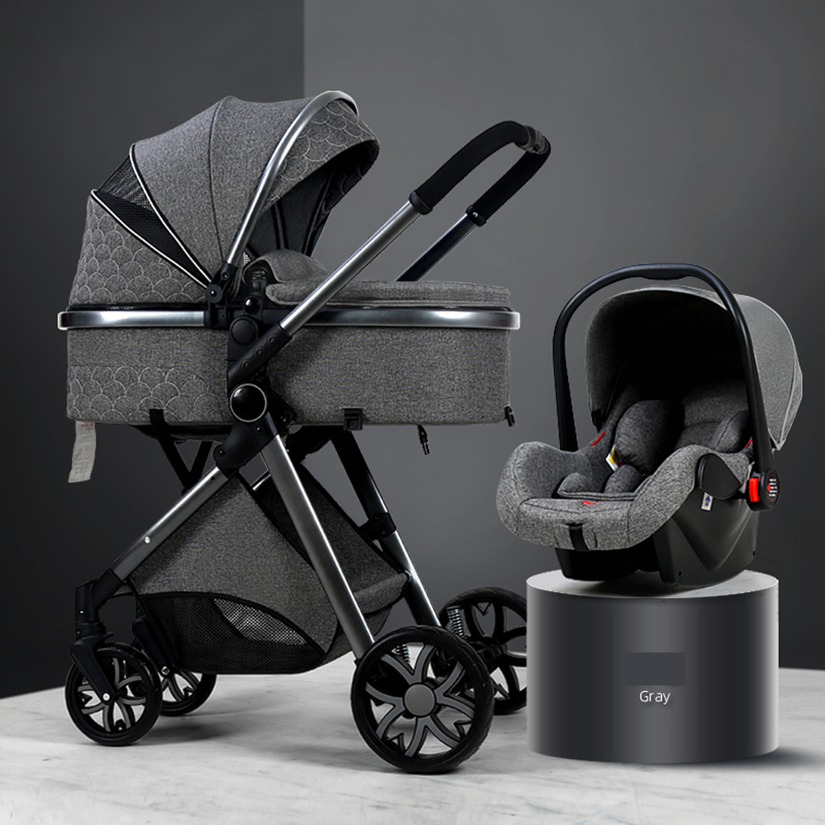 Black and gray
