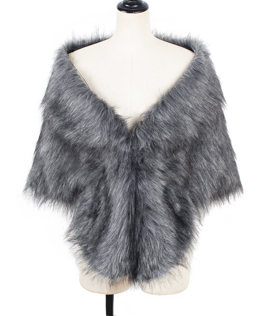 White Gray long fur
