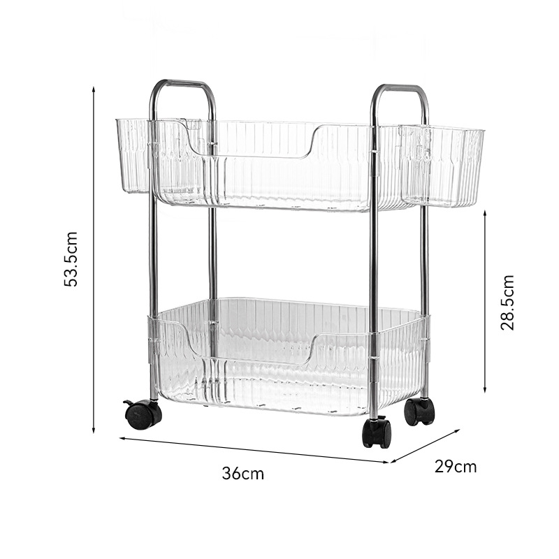 9265 transparent -2 layers (with side hanging basket)