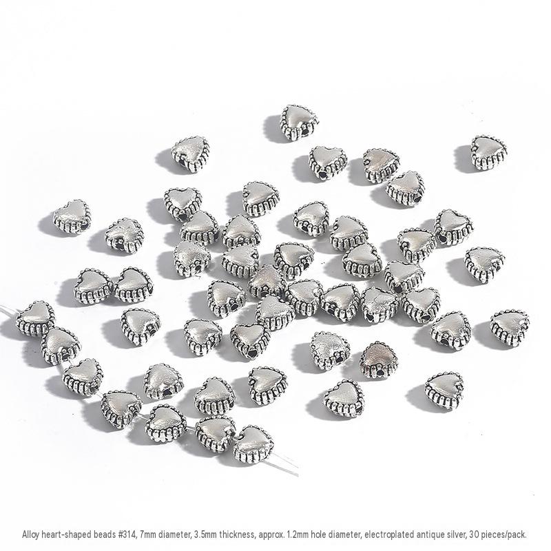 1:01 heart-shaped beads diameter 7mm thickness 3.5mm