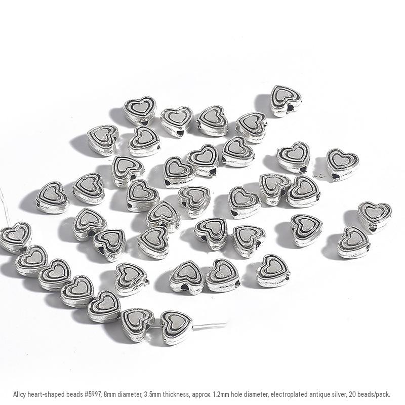 2:02 heart-shaped beads diameter 8mm thickness 3.5mm