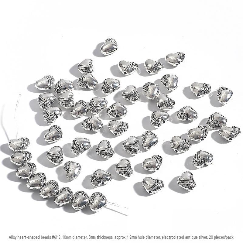 3:03 heart-shaped beads diameter 10mm thickness 5mm