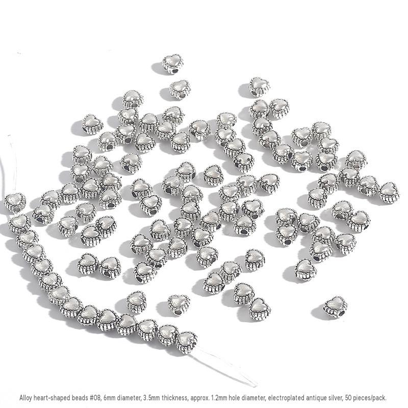 5:05 heart-shaped beads diameter 6mm thickness 3.5mm