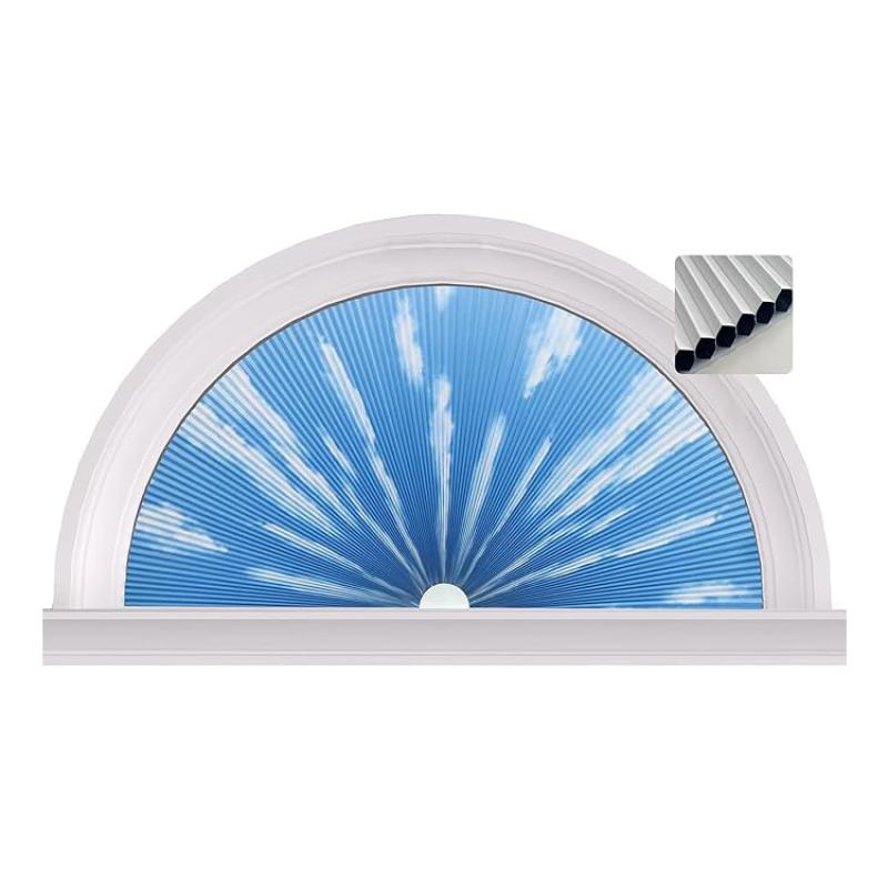 Full blackout blue sky and white clouds