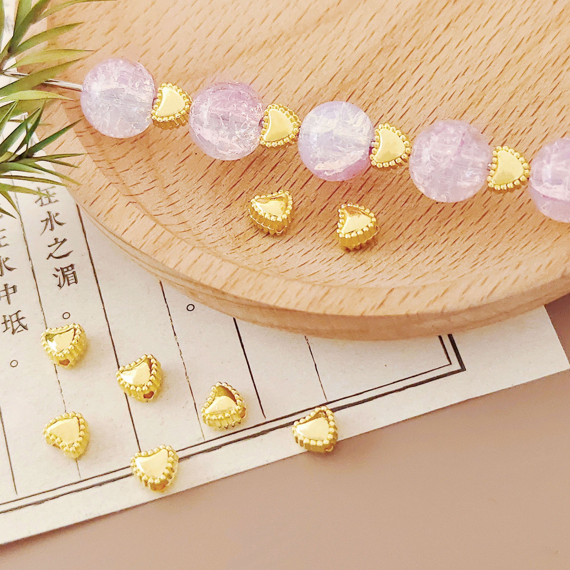 2:A421 [gold] lace heart (5.7*6.3mm)