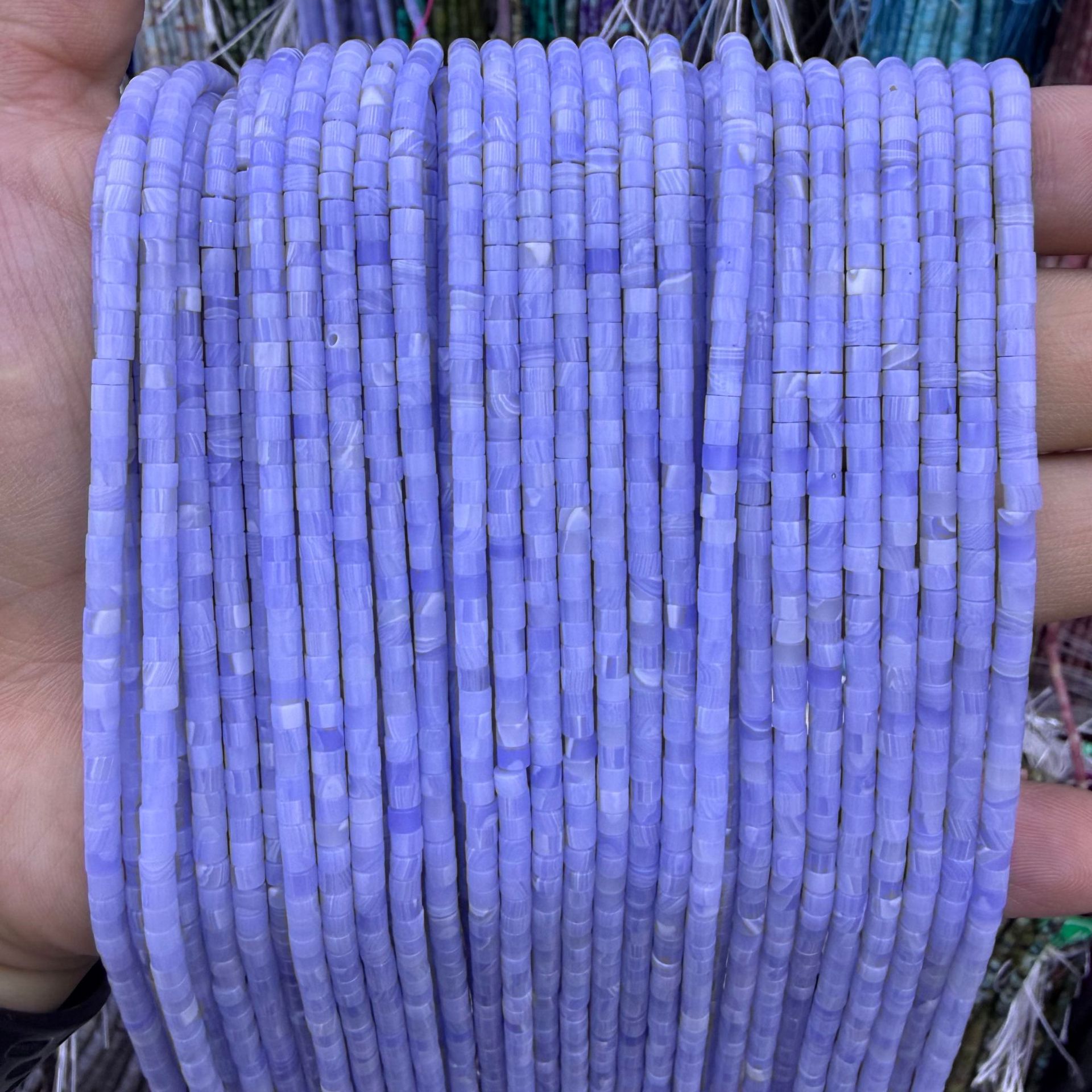 Optimized purple agate 2x3mm