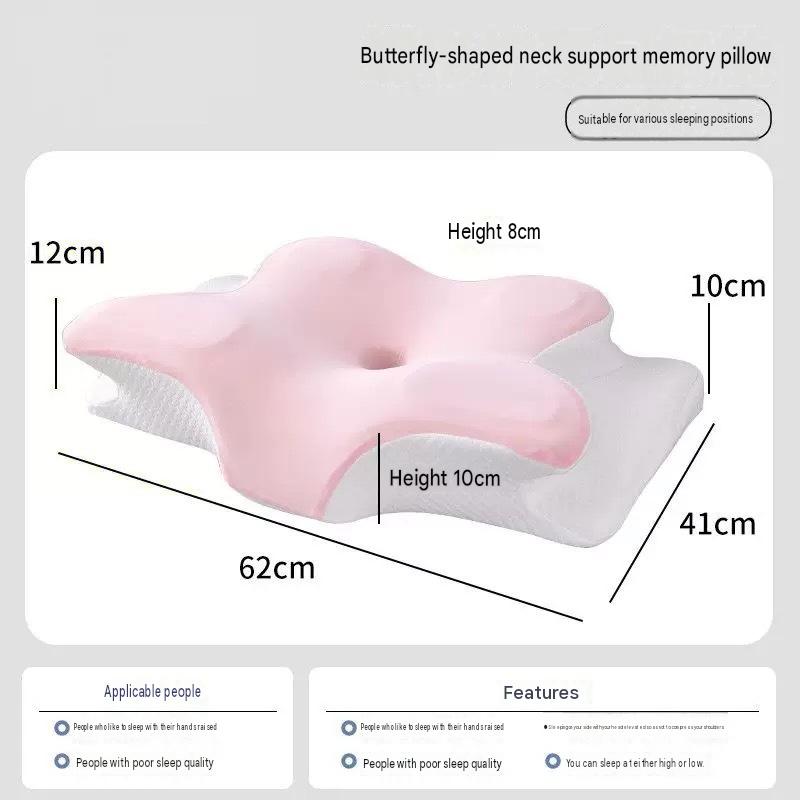 4d ergonomic butterfly pillow single pack...light pink