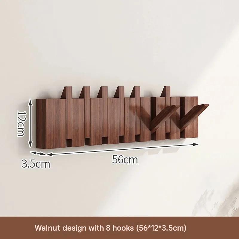 Walnut color 57*15.5 (8 hooks)