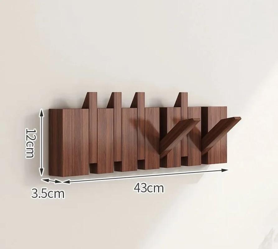 Walnut color 45*15.5 (6 hooks)