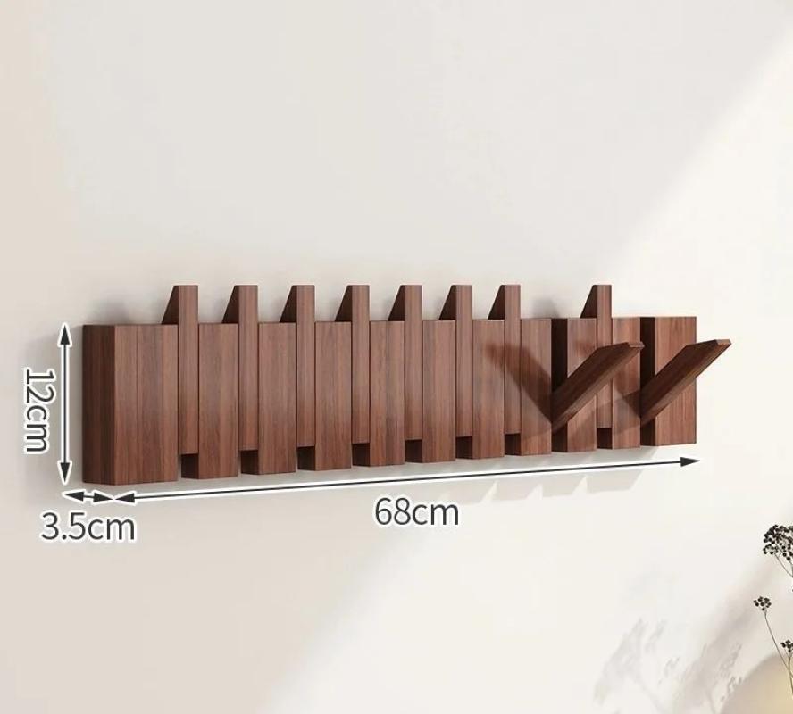 Walnut color 69*15.5 (10 hooks)
