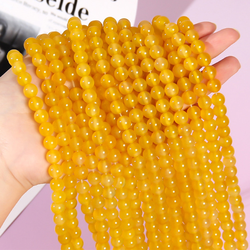 yellow agate 14mm/28pcs