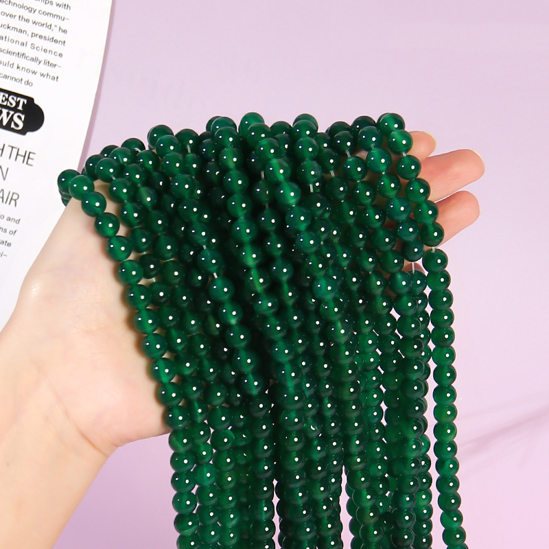 green agate 6mm/63pcs