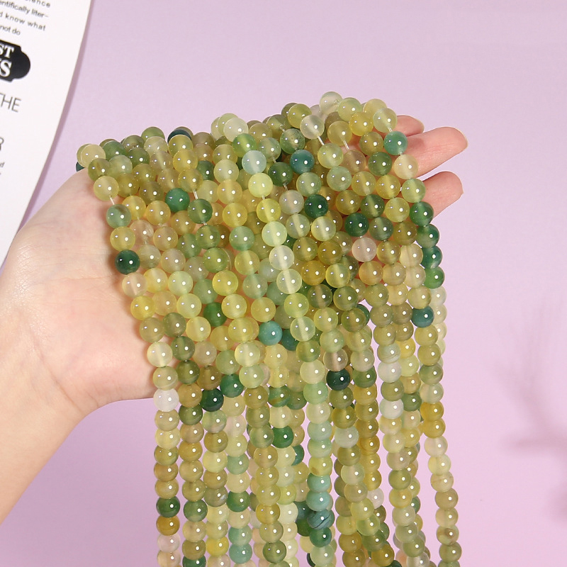 prehnite agate 6mm/63pcs