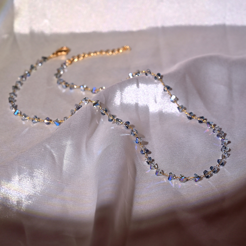 5:5-gold chain haze blue (semi-transparent blue)
