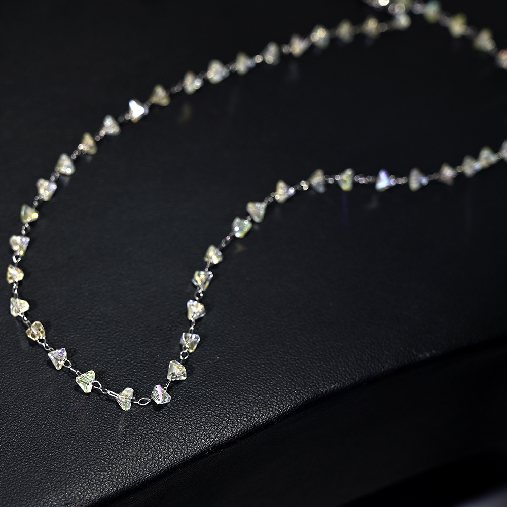 22:22-silver chain crystal yellow