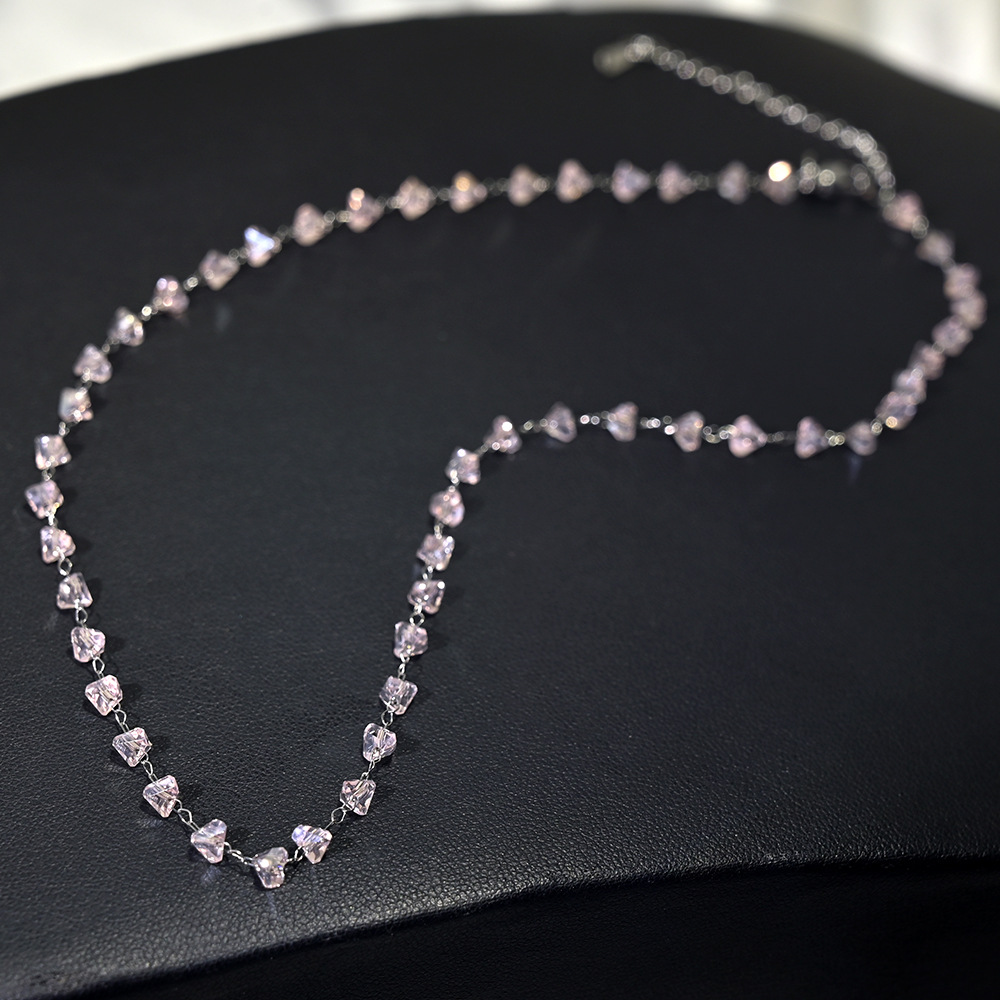 23:23-silver chain pink