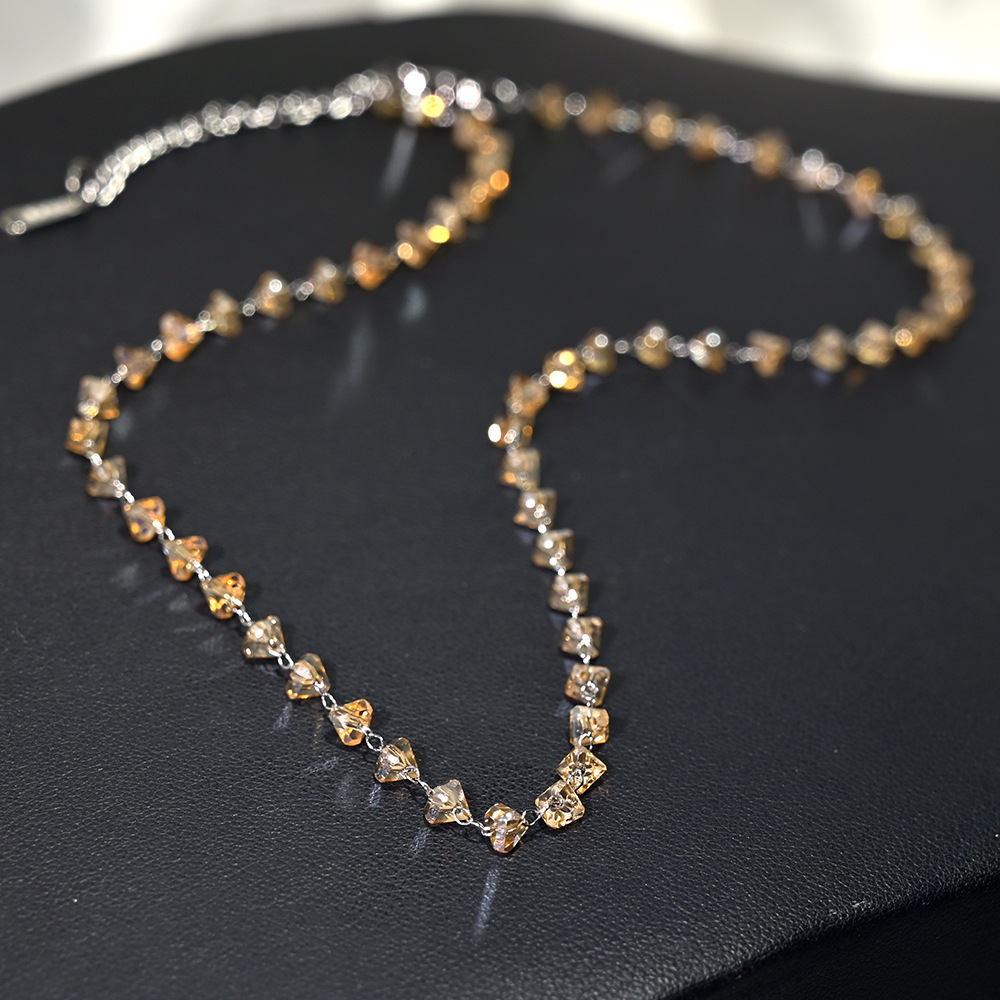 28:28-silver chain amber gold