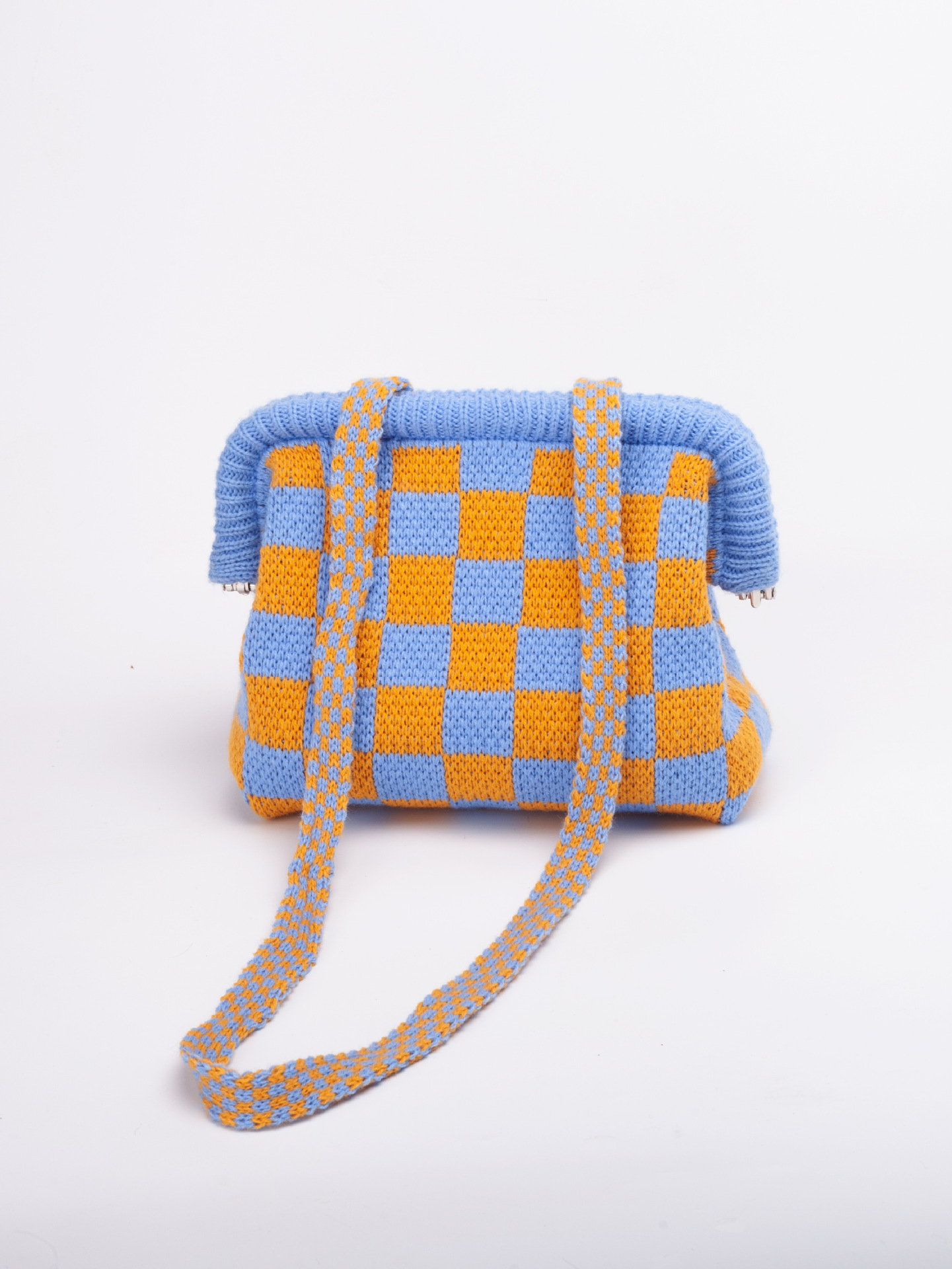 Blue and yellow checkerboard