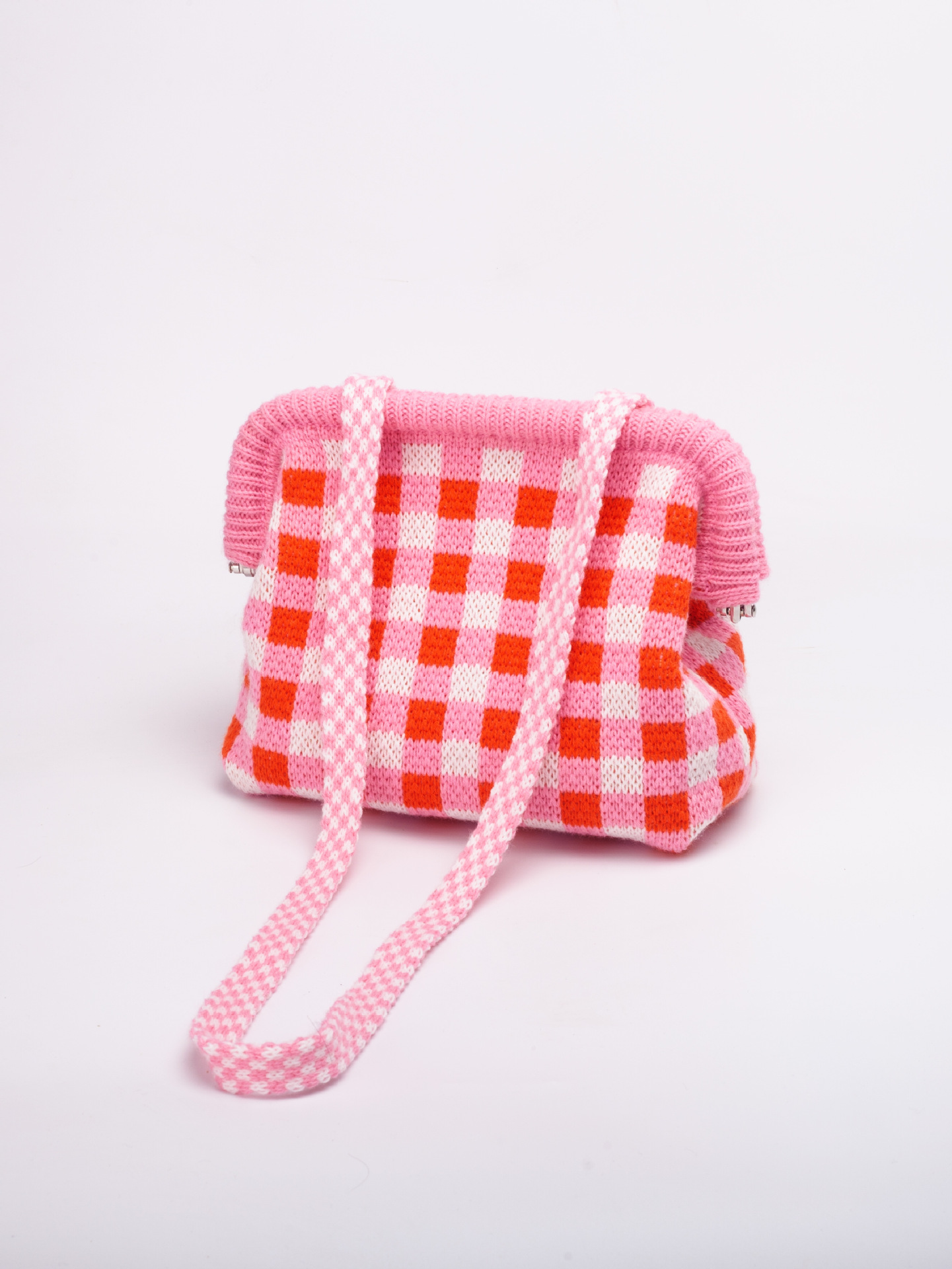 3 color pink checkerboard