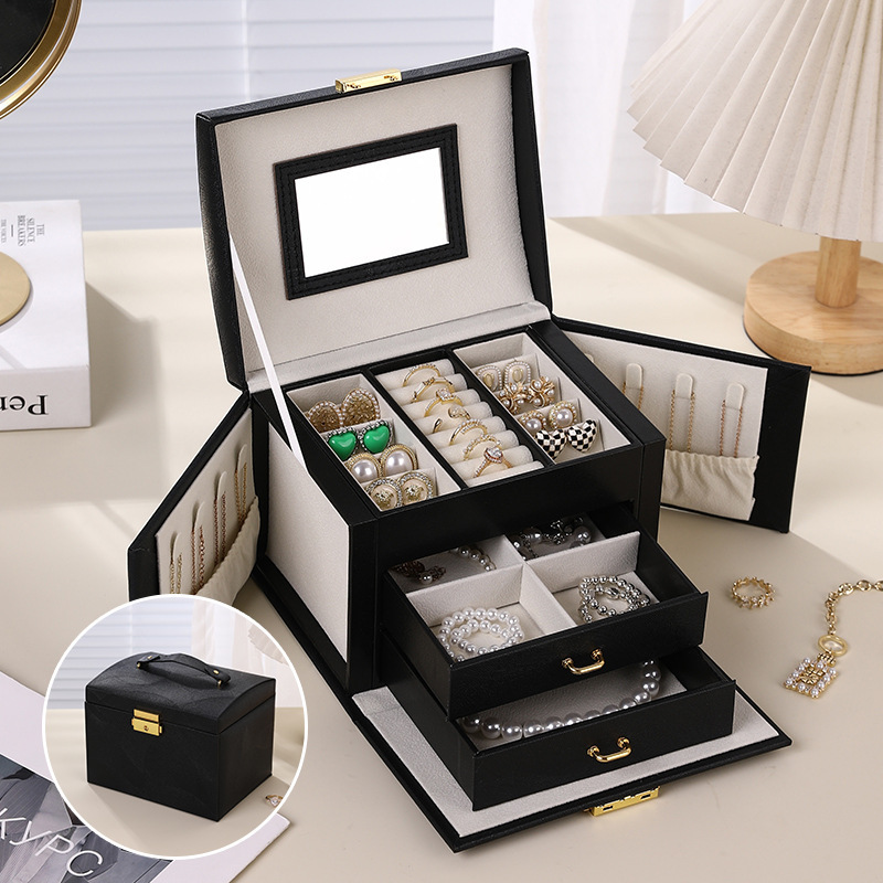 3-layer butterfly double door black (17.5*14*13cm)