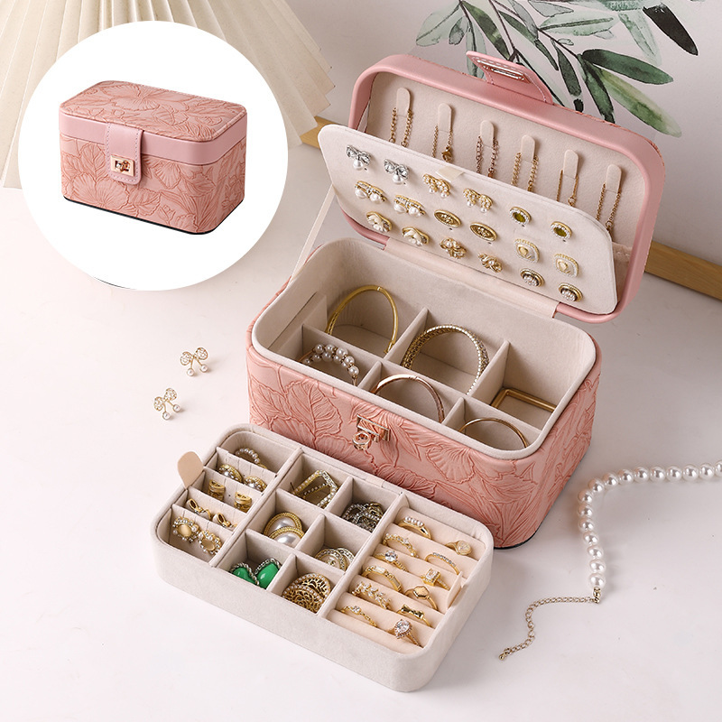 2-layer pattern pink (18.5*11*10cm)