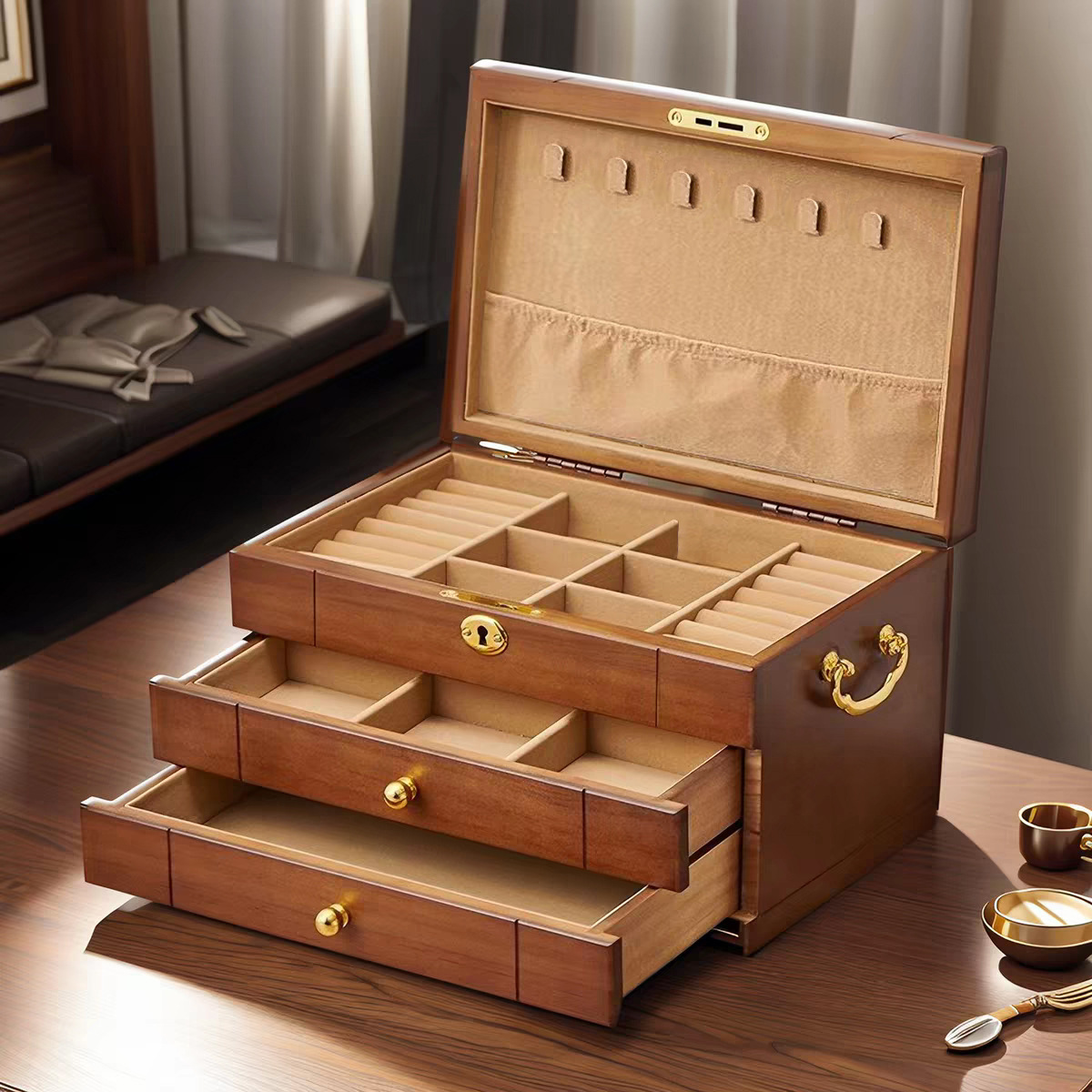 X769-3 pine wood with lock hook style (29*19*17.5cm)