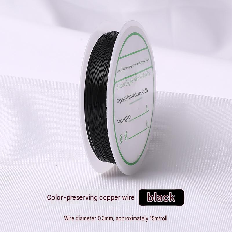 1:black/wire diameter 0.3mm about 15m /roll