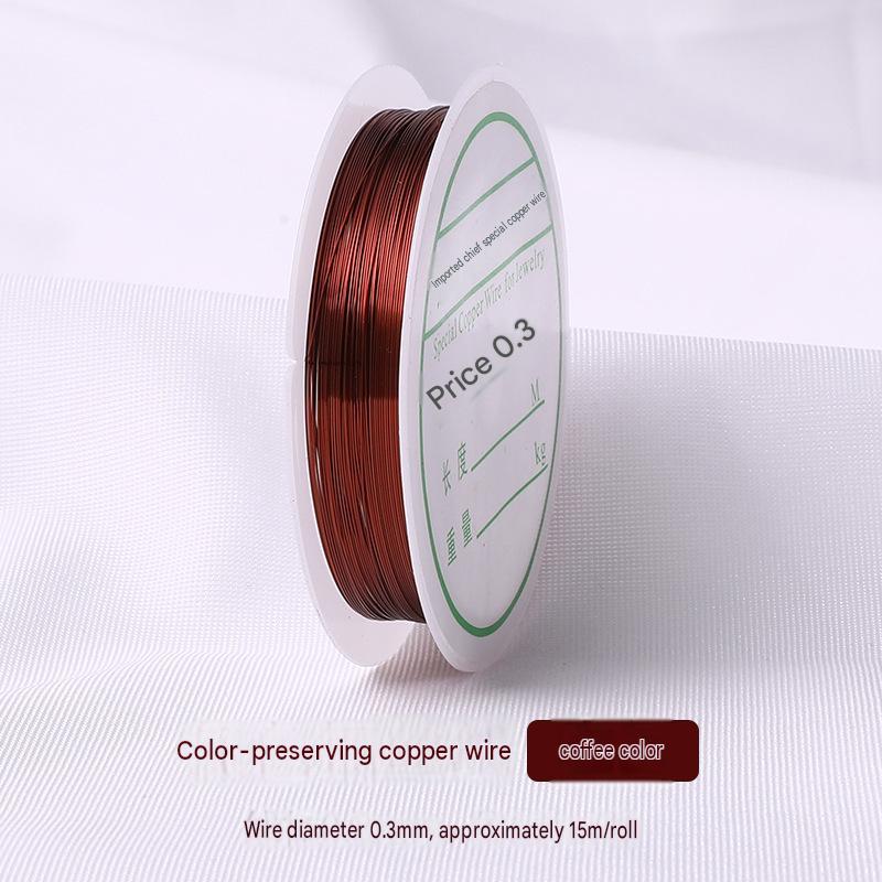 10:coffee color/wire diameter 0.3mm, about 15m / roll