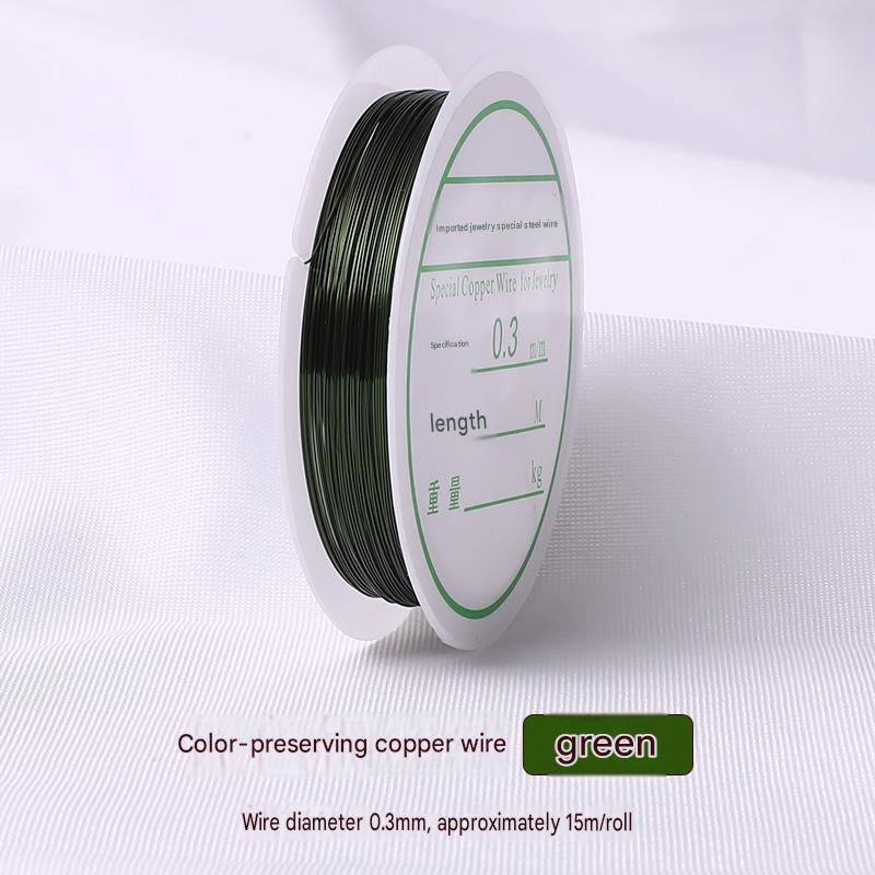 19:green/wire diameter 0.3mm, about 15m /roll
