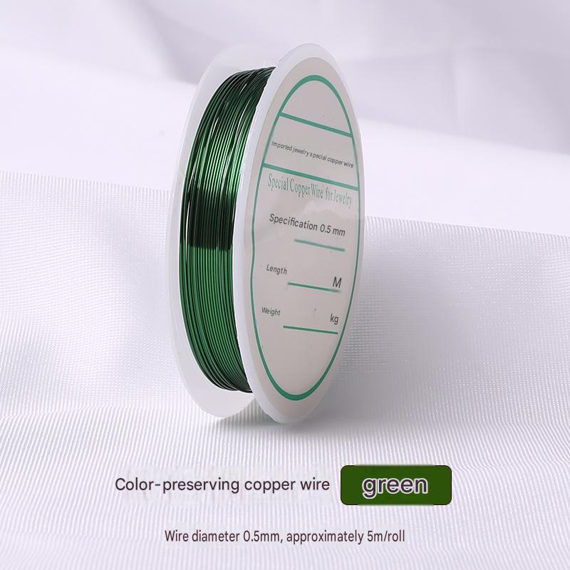 21:[upgraded color retention] copper wire/green/wire diameter 0.5mm/about 5m /roll