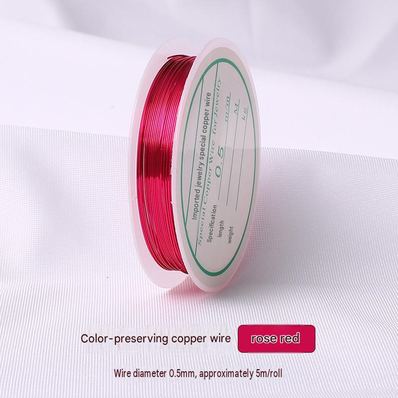 24:rose red/wire diameter 0.5mm, about 5m / roll