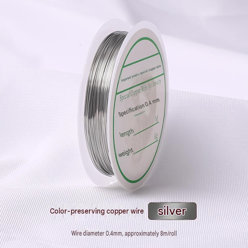 26:silver/wire diameter 0.4mm, about 8m /roll