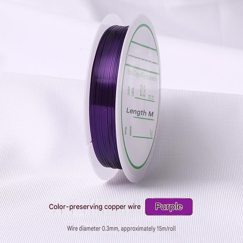 28:purple/wire diameter 0.3mm about 15m /roll