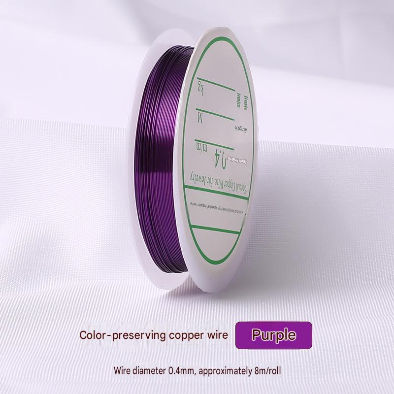 29:purple/wire diameter 0.4mm about 8m /roll