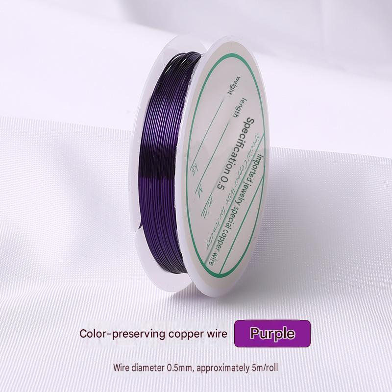 30:purple/wire diameter 0.4mm, about 5m /roll