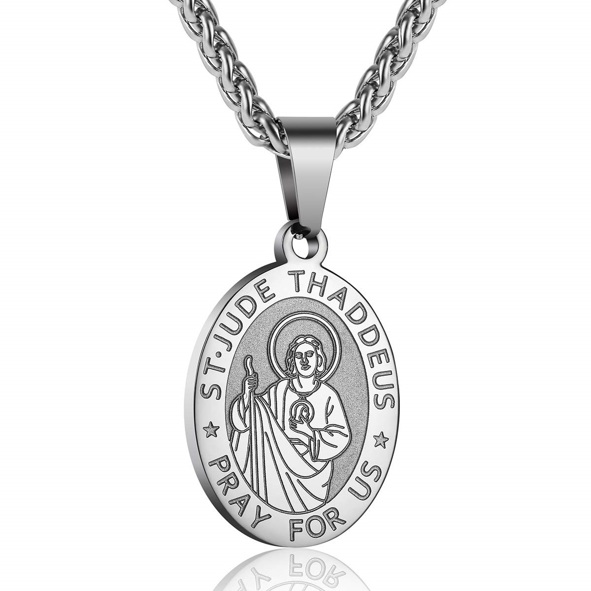 1:Saint jude silver necklace