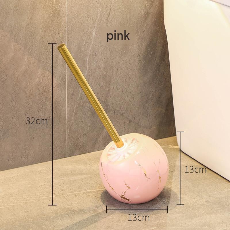 Marble gold pattern-pink round