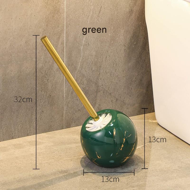 Marble gold pattern-green round