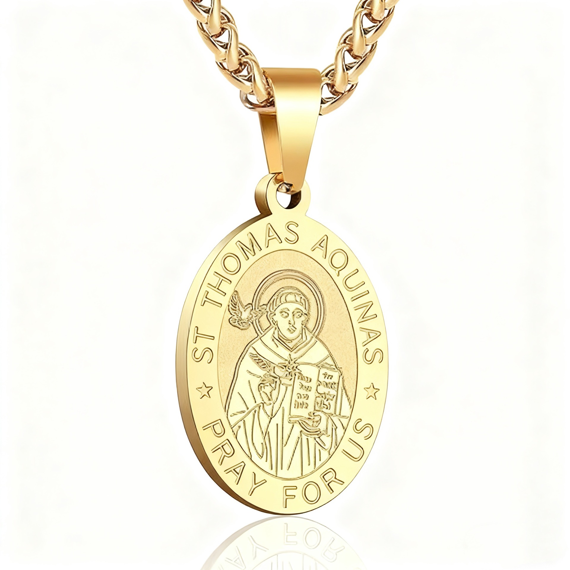 3:St. thomas gold necklace
