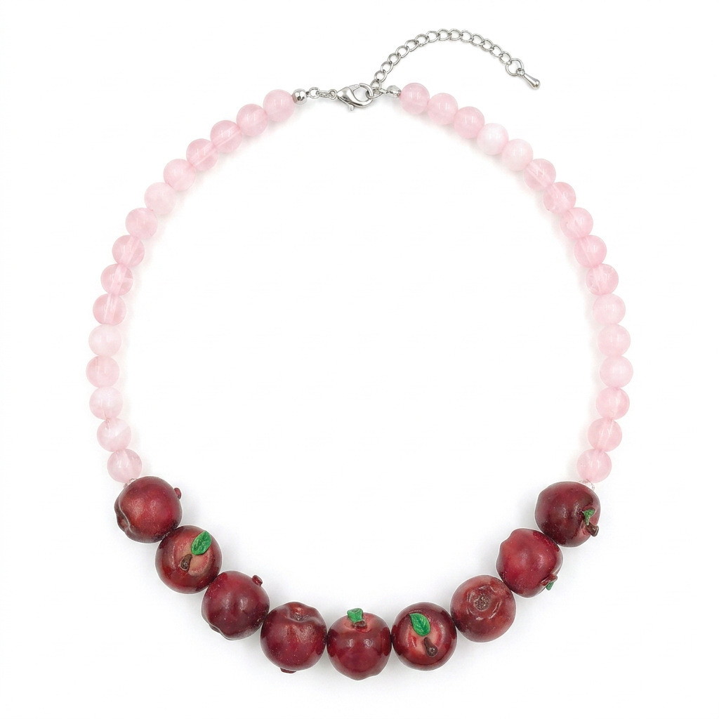 16:Crimson apple necklace  40cm