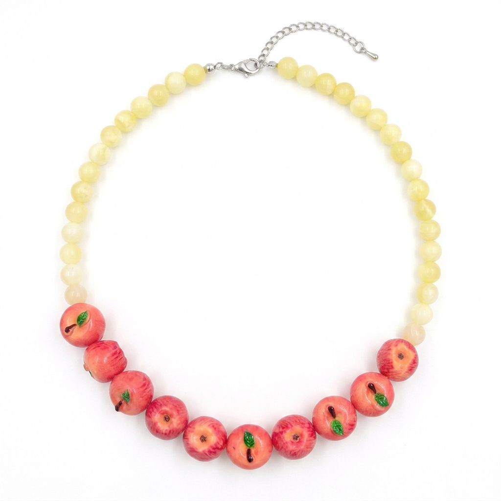 17:Red apple necklace  40cm