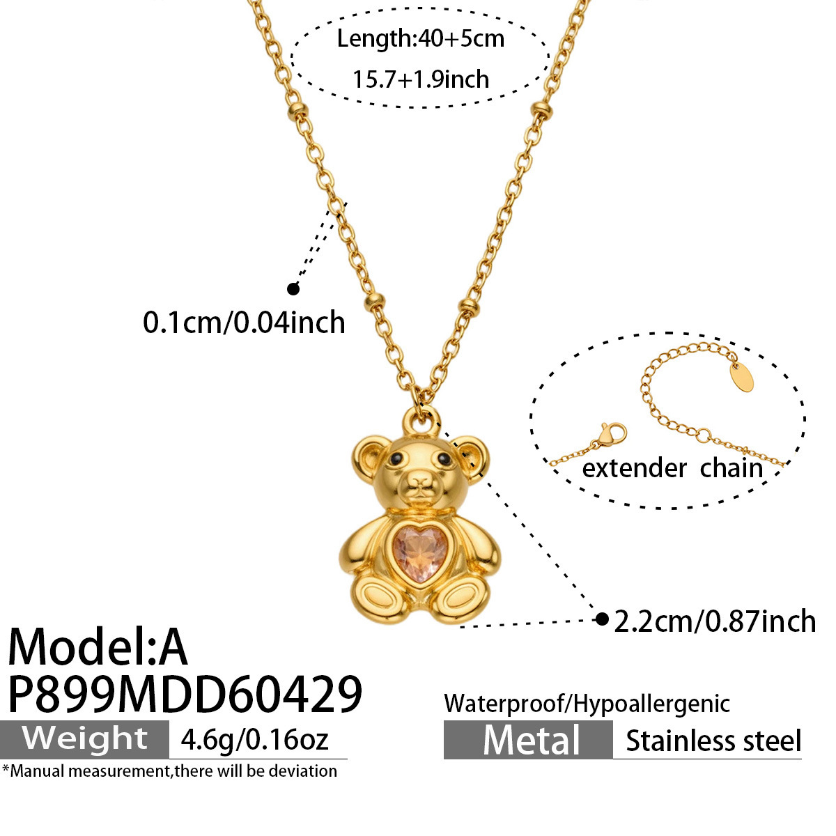1:P899-a gold necklace 40+5cm