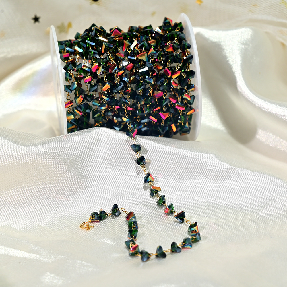 5:Lt038-gold chain dark green