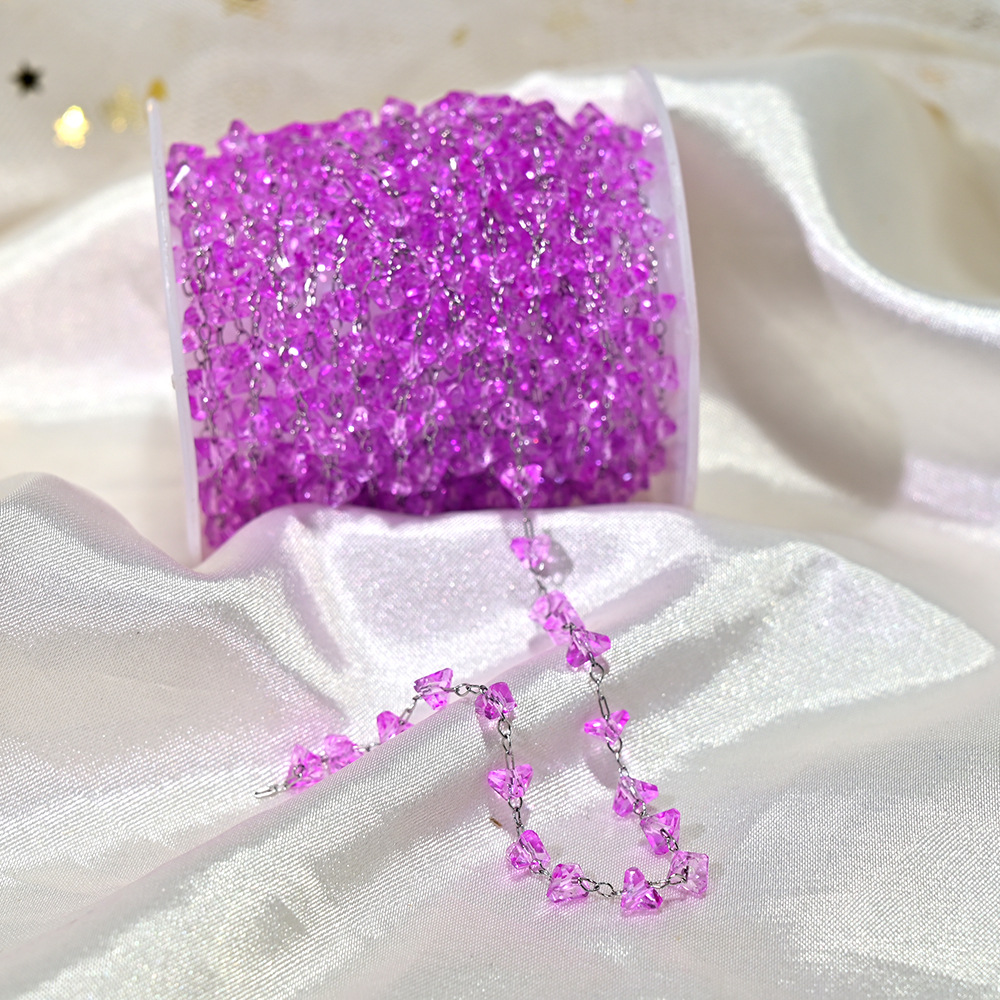 7:Lt040-silver chain roasted purple