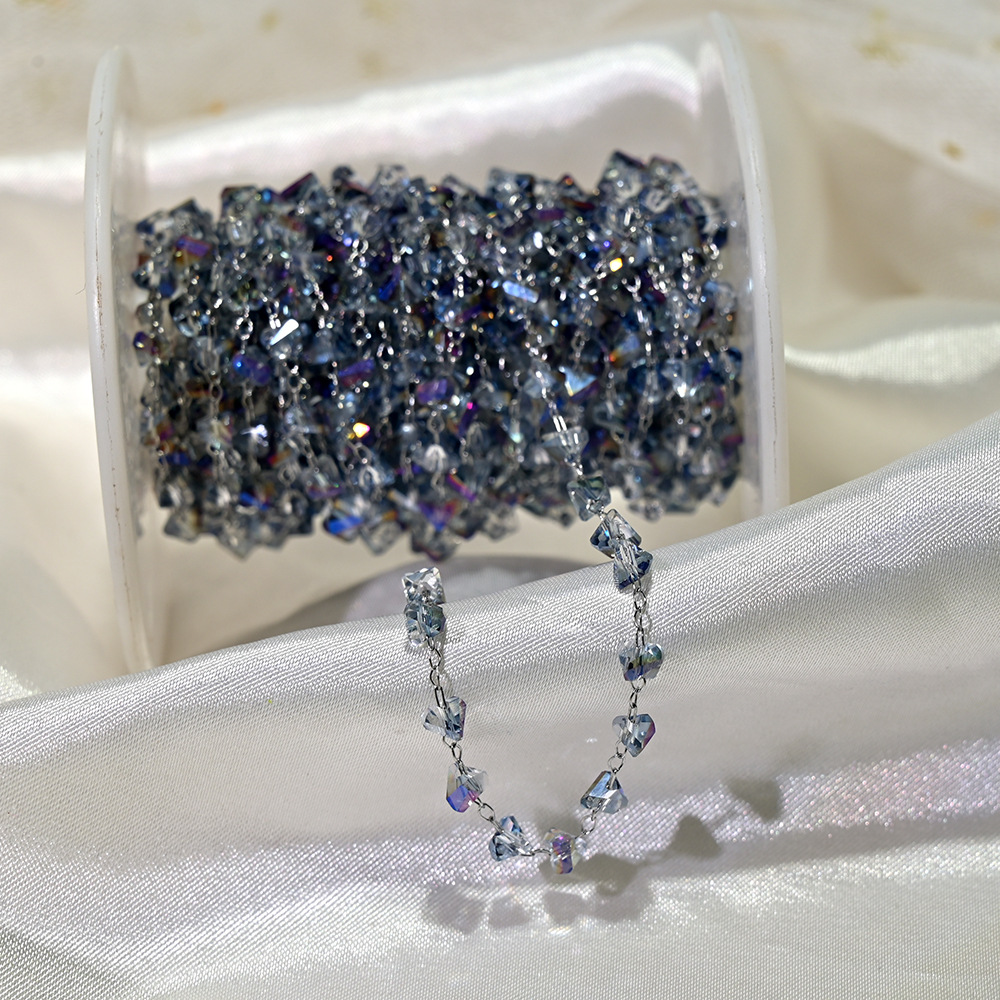 10:Lt043-silver chain translucent purple