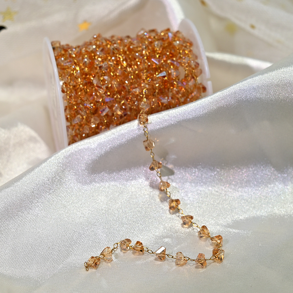 15:Lt048-gold chain amber gold