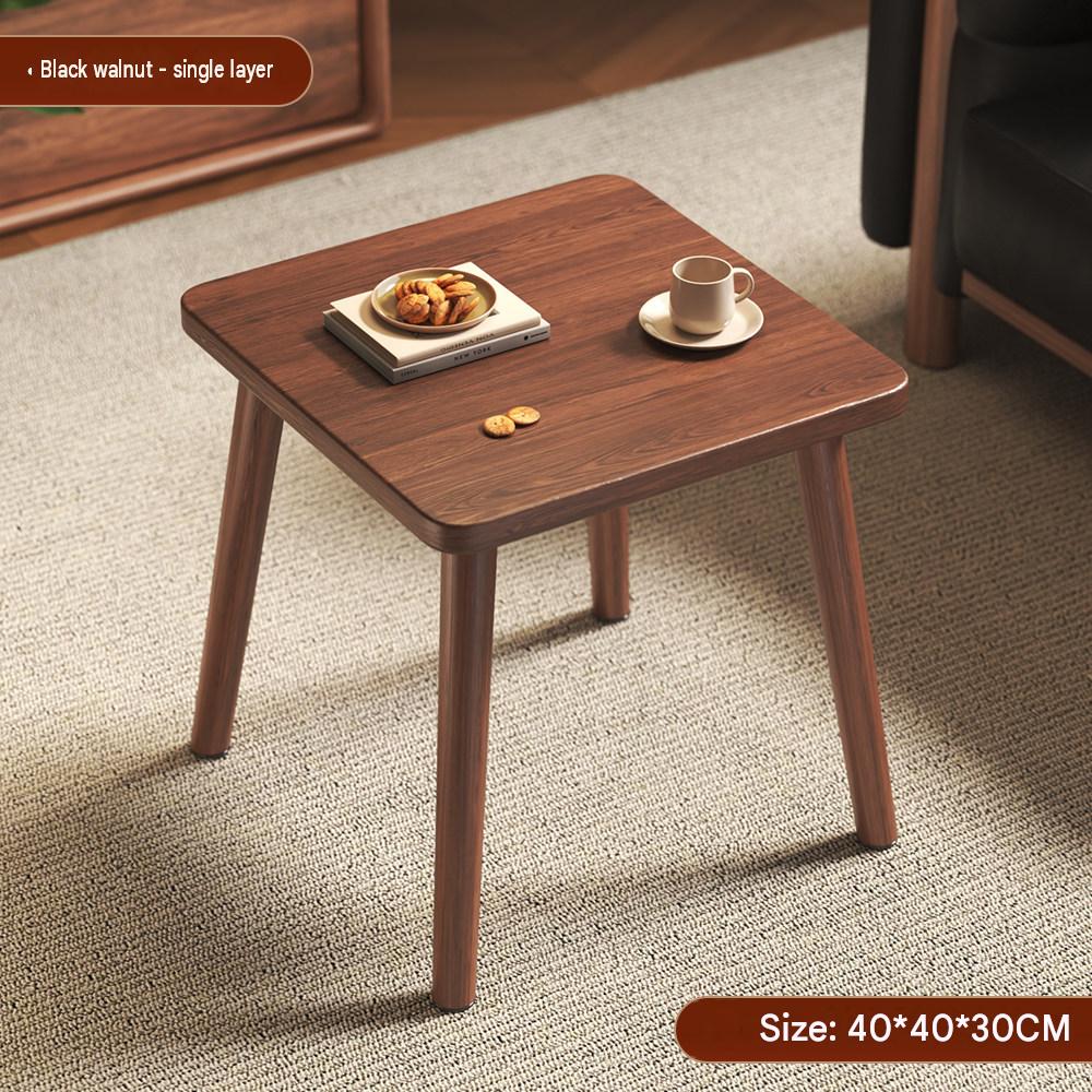 [single-layer square table with table legs] black walnut 40*40*30