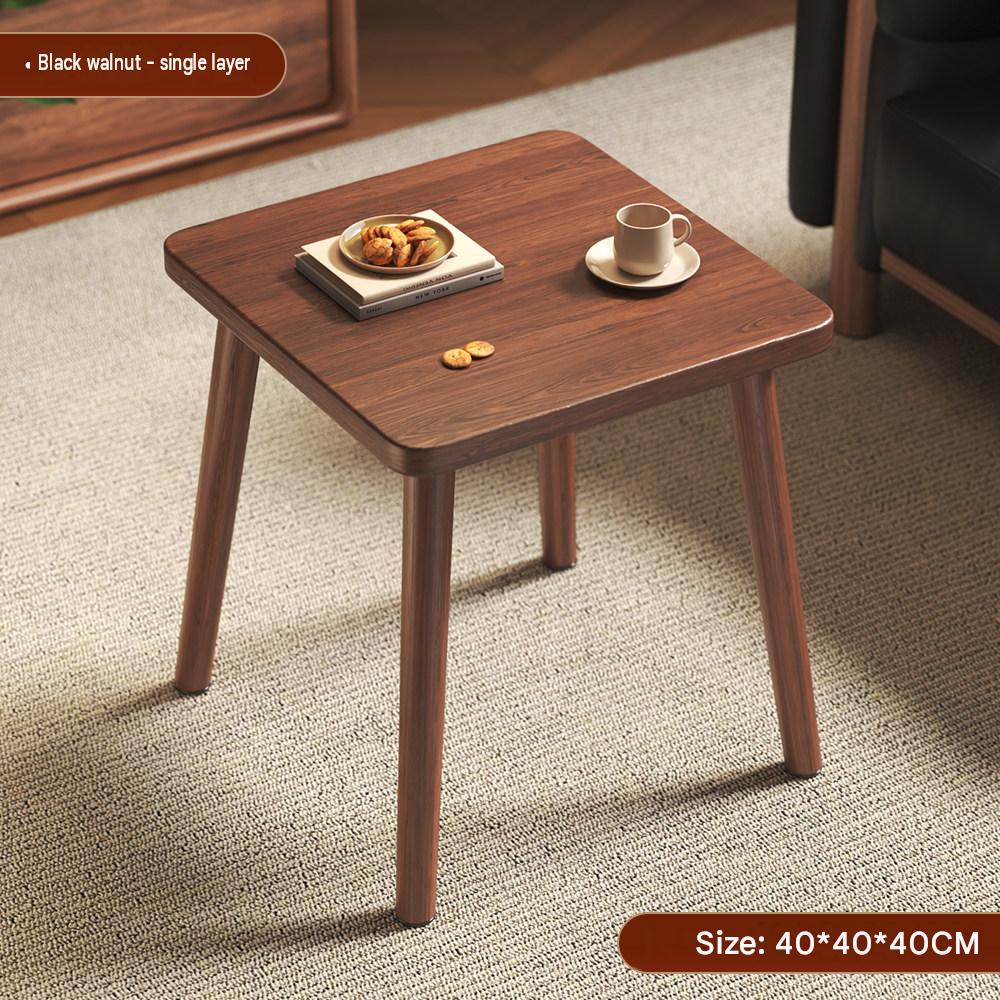 [single-layer square table with table legs] black walnut 40*40*40